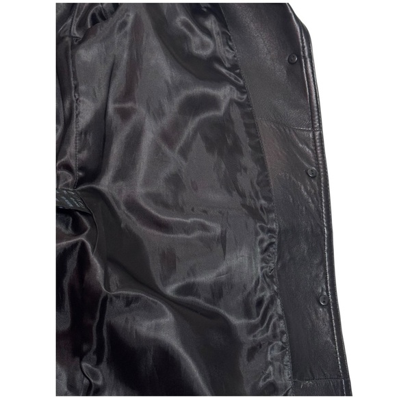 Womens Kenneth Cole Reaction Black
Leather Trench Coat Size S - Picture 6 of 13